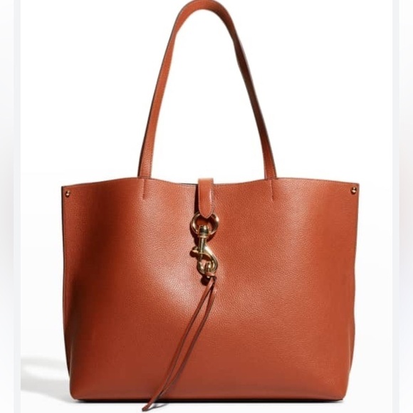 Rebecca Minkoff Megan Leather Shopper Tote Bag in Caramello - Picture 1 of 12